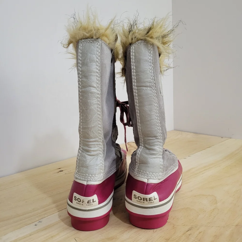 Sorel Tofino winter boots  pink and grey 8w 6y - Picture 3 of 6